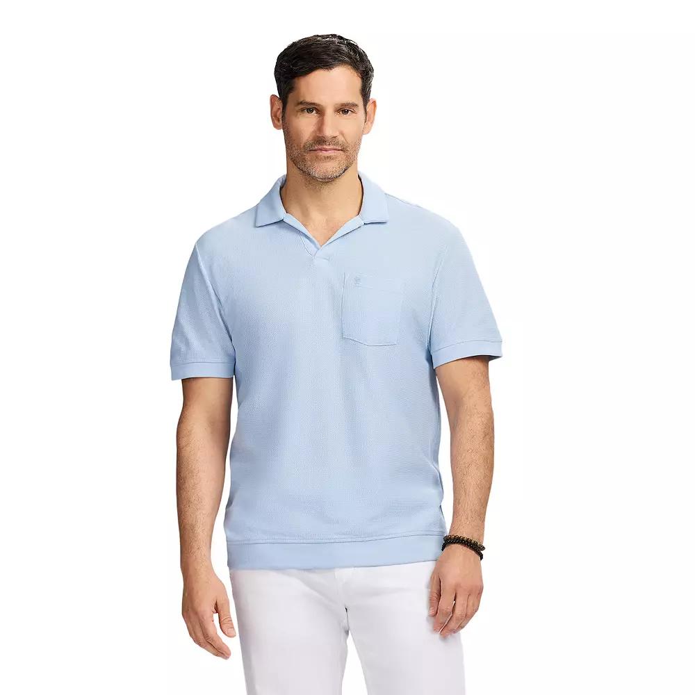 Men's IZOD Short Sleeve Saltwater Dune Knit Texture Polo,  Product Image