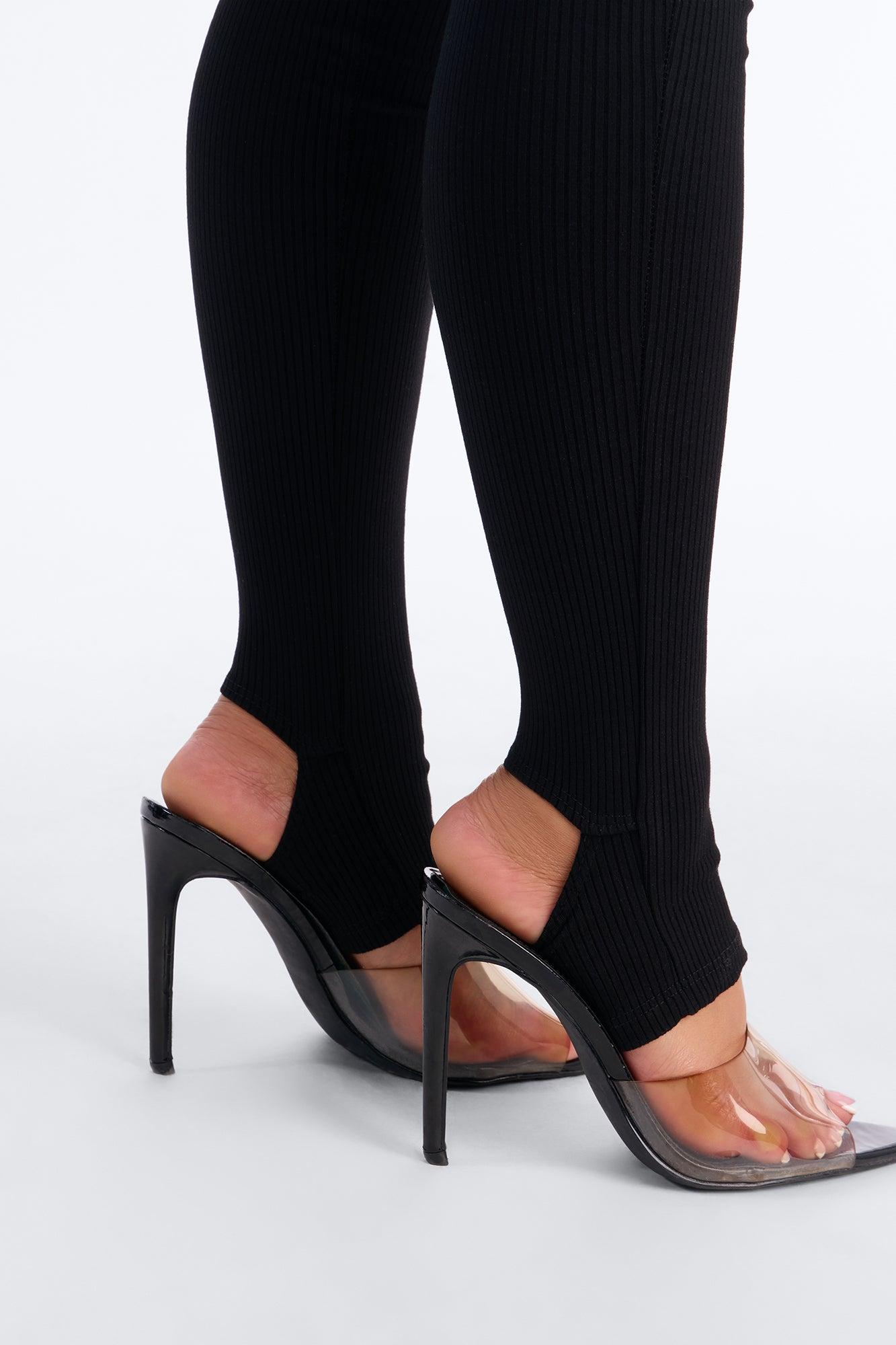 Simply Snatched Mock Neck Legging Set - Black Female Product Image