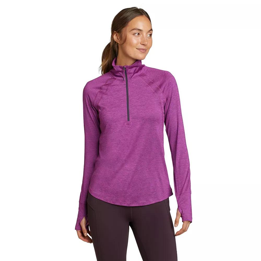 Women's Eddie Bauer Resolution Quarter Zip Hoodie, Size: Medium, Purple Product Image