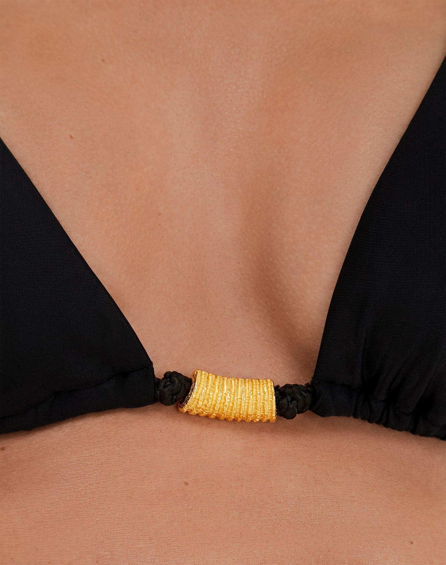 Matte Stacy T Back Tri Top - Black Product Image