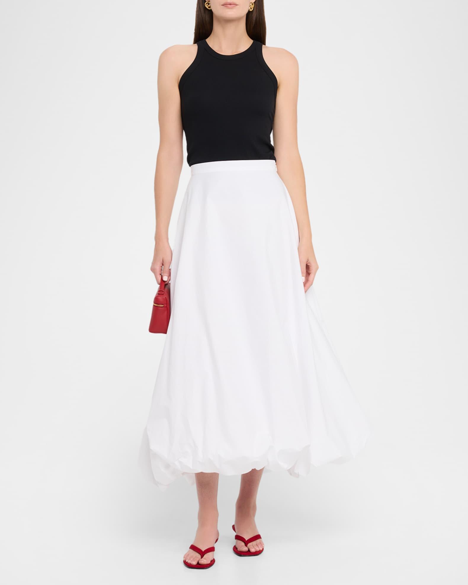 Aubrey Bubble Organic Cotton Midi Skirt Product Image