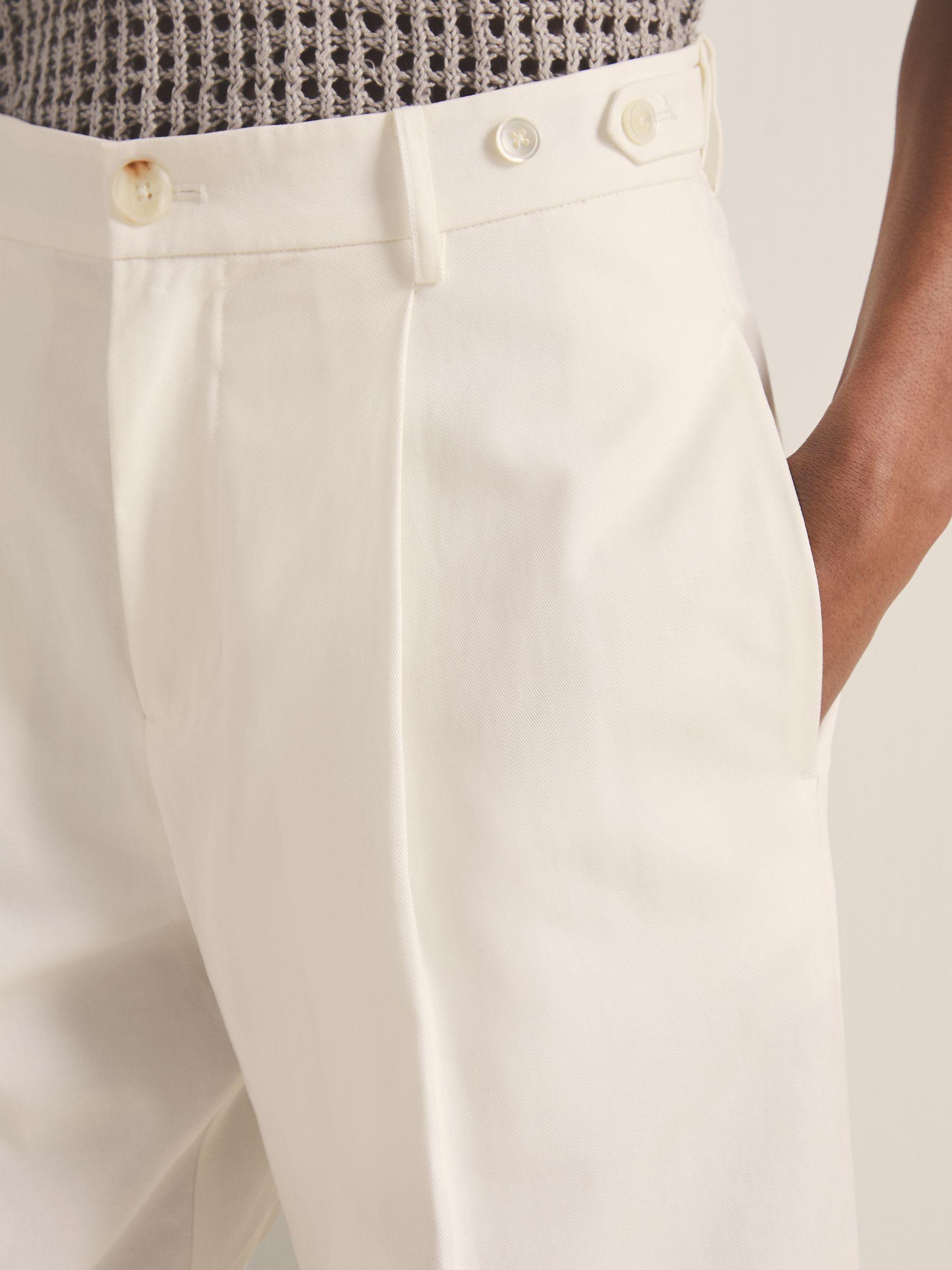 Reiss | Les 100 Ciels Wide Leg Trousers in White Product Image