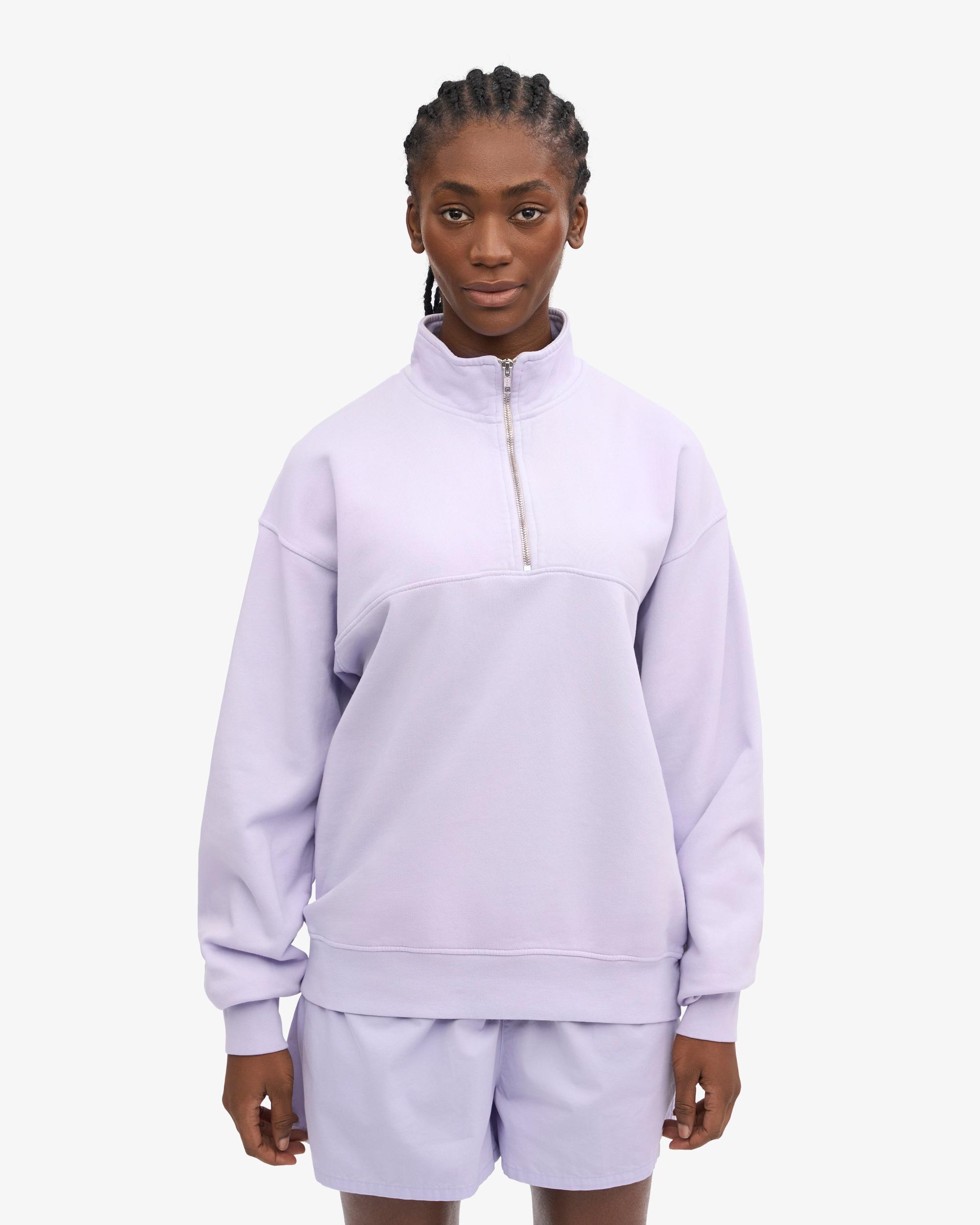 Organic Quarter Zip - Soft Lavender Product Image