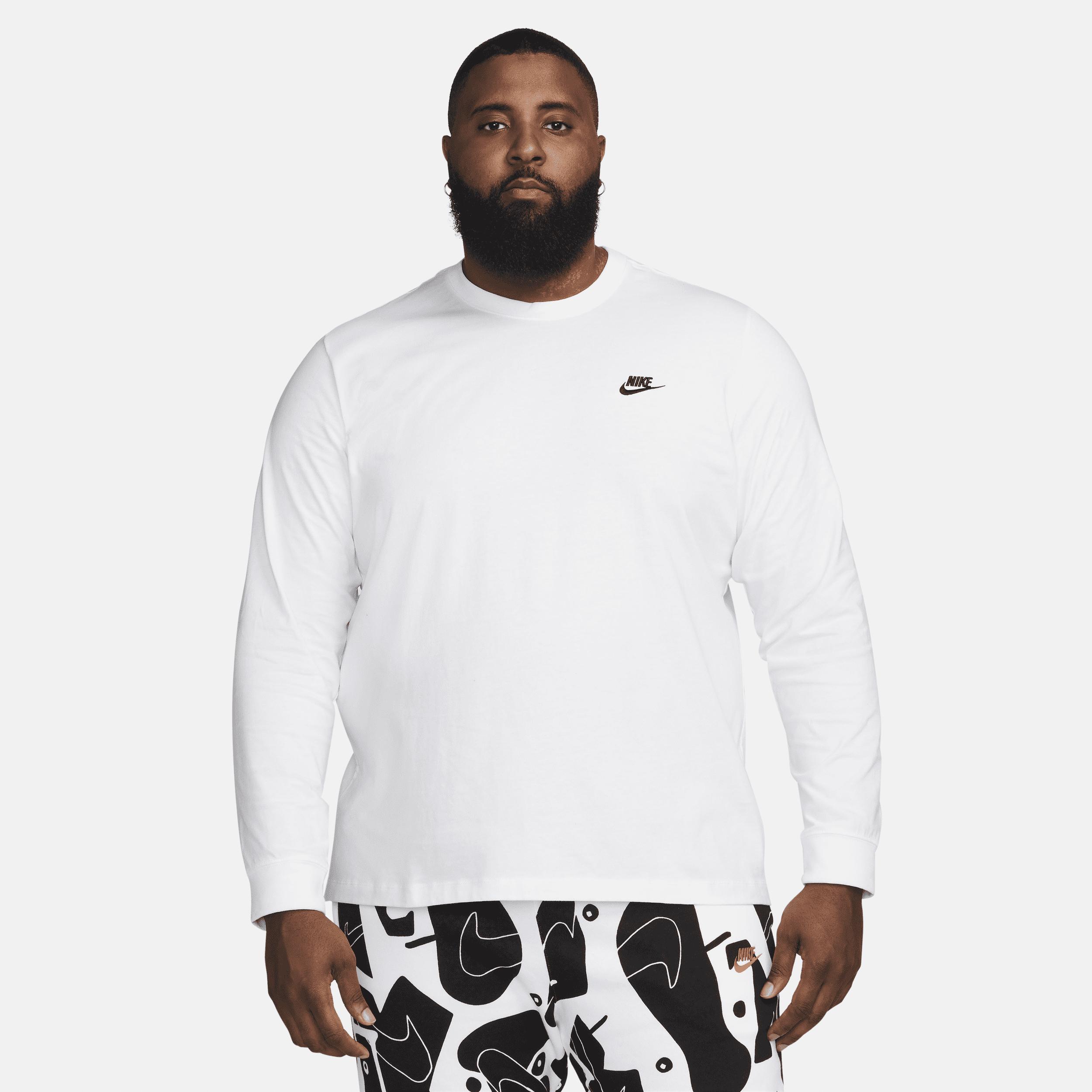 Mens Nike Sportswear Club Long-Sleeve T-Shirt | AR5193-100 Product Image