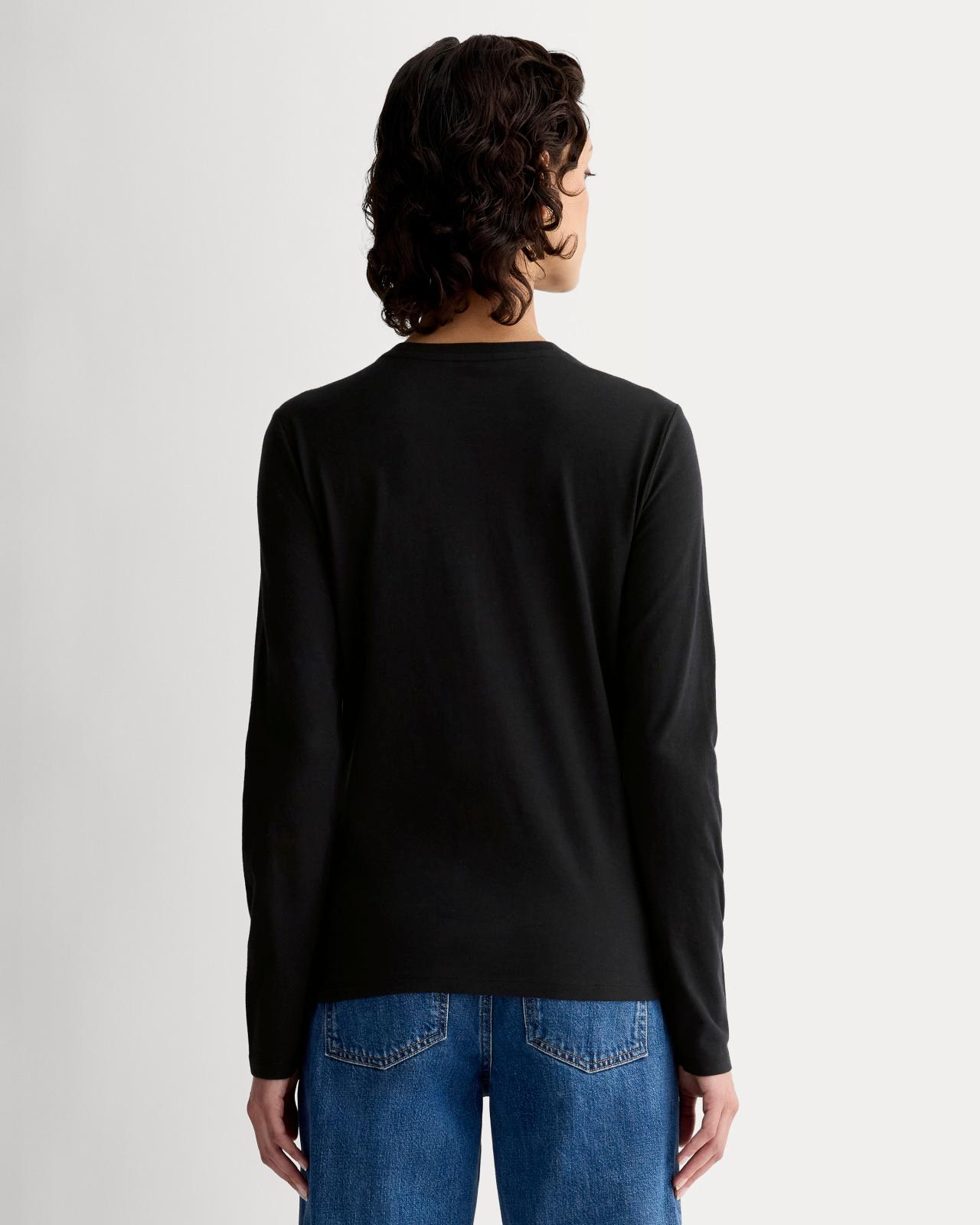 Womens Slim Long-Sleeve Crew in Essential Cotton Sweater by Everlane Product Image