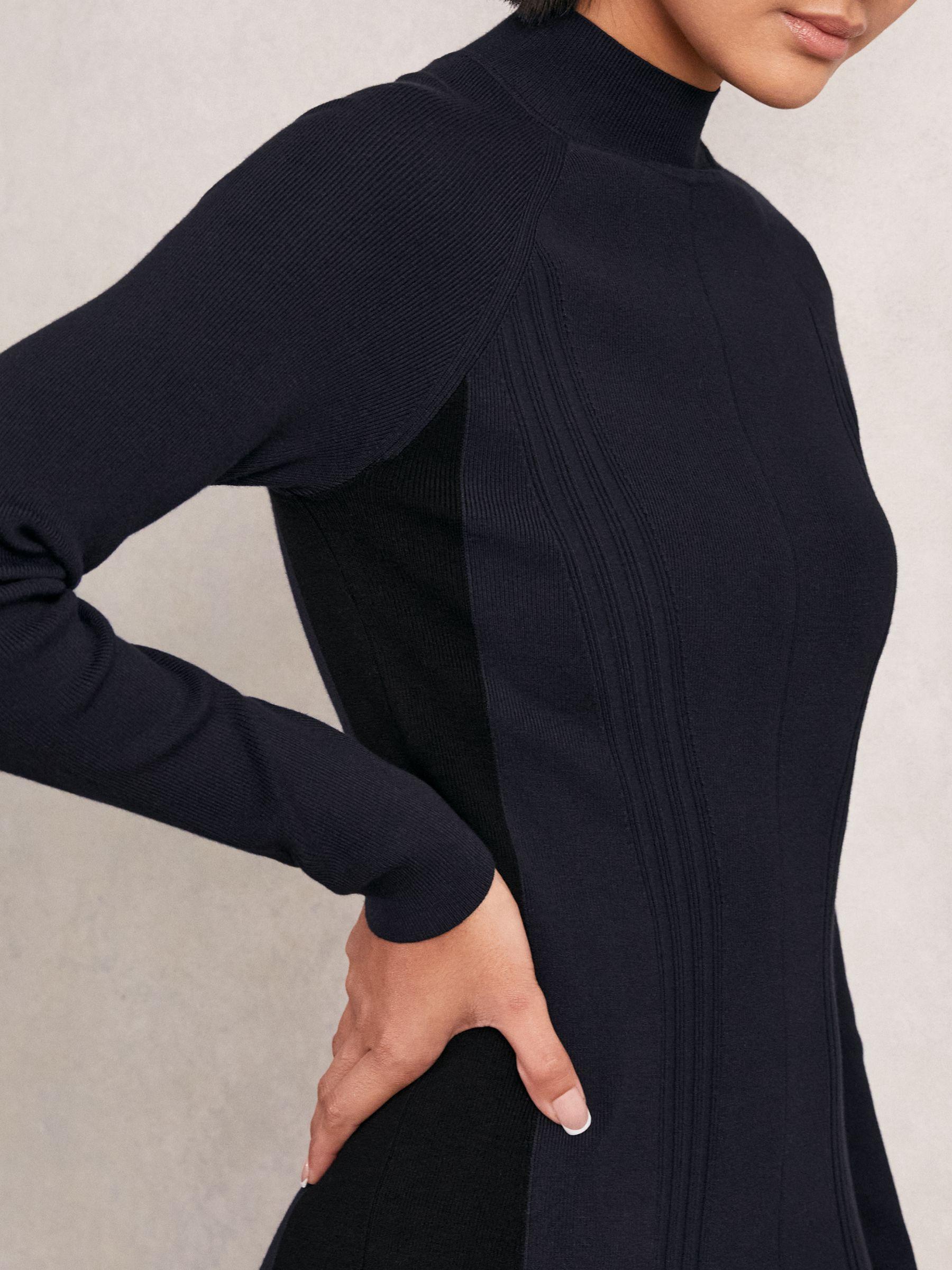 Side-Stripe Wide-Leg Check Trousers in Neutral Check Product Image