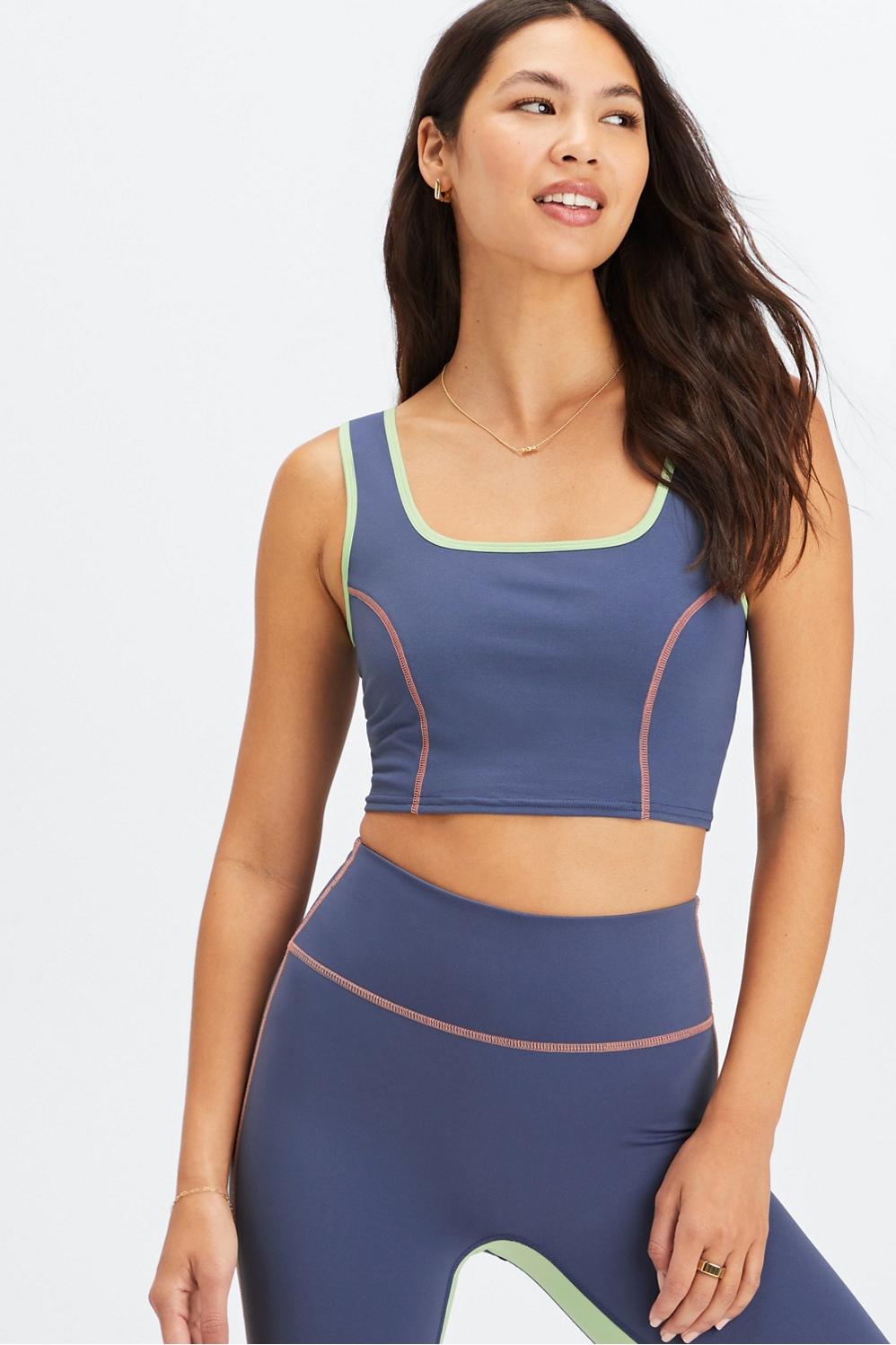 Fabletics Catalina Built-In Bra Tank Womens blue Size XL Product Image