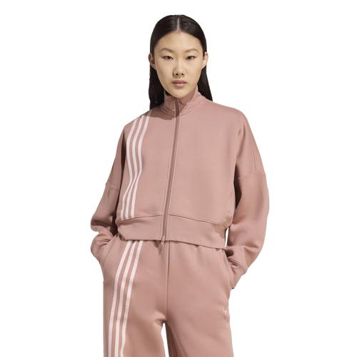 adidas Womens adidas Originals Off-Placed 3-Stripes Zip Up Track Top - Womens Warm Clay Product Image