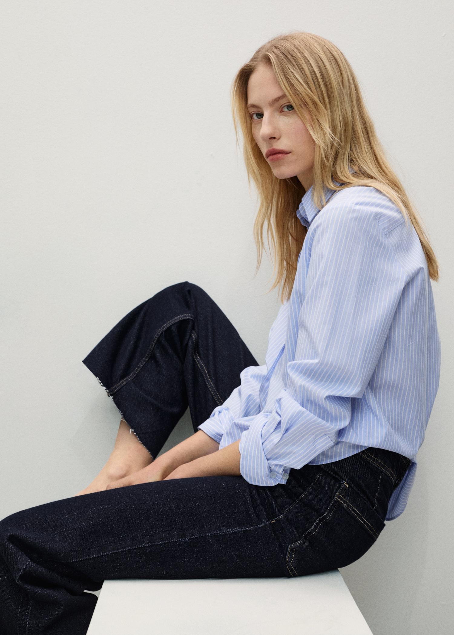 Catherin rinse-wash culotte jeans - Women | MANGO USA Product Image