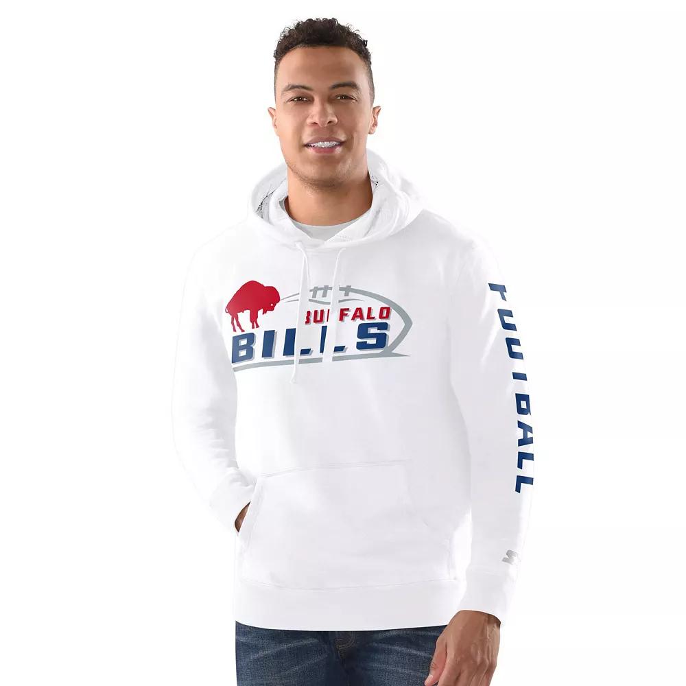 Men's Starter White Buffalo Bills Vintage Pullover Hoodie,  Product Image