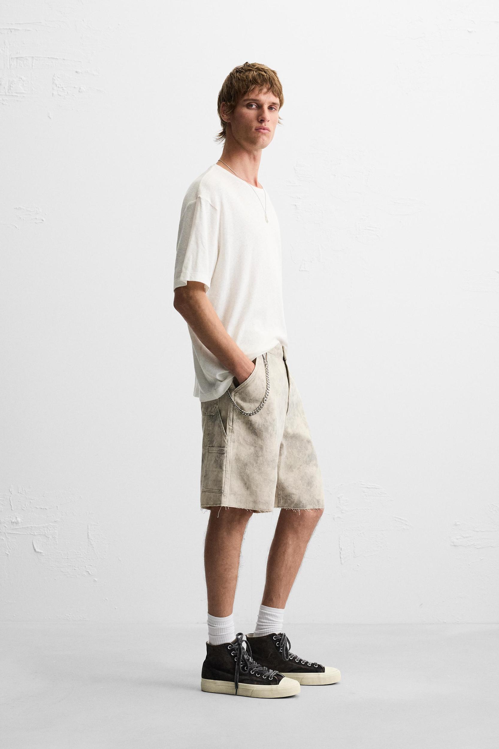 ABSTRACT PRINT CARPENTER POCKET SHORTS Product Image