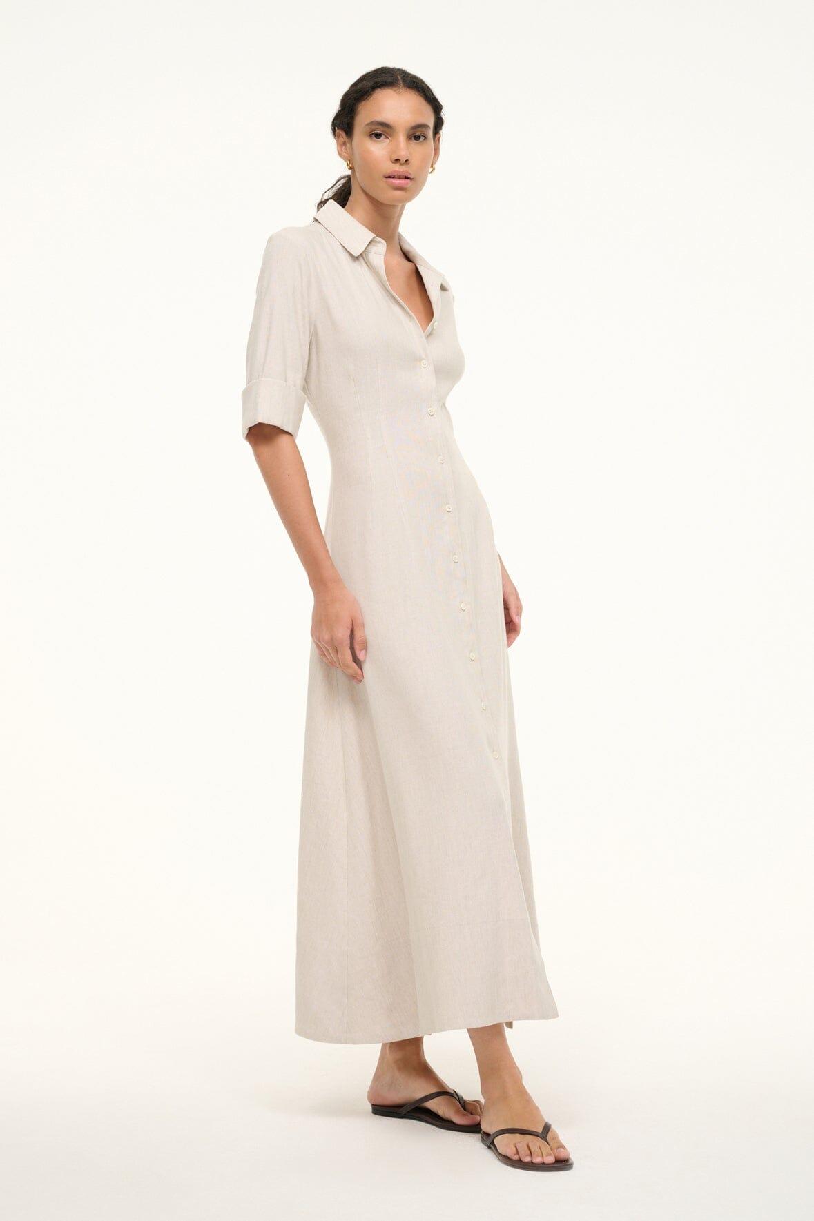 JOAN LINEN DRESS | NATURAL Product Image