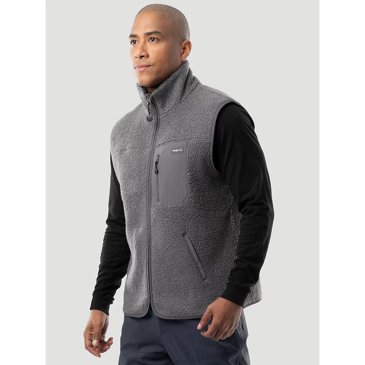 Men's Wrangler ATG™ Sherpa Utility Hiking Vest Caviar Product Image