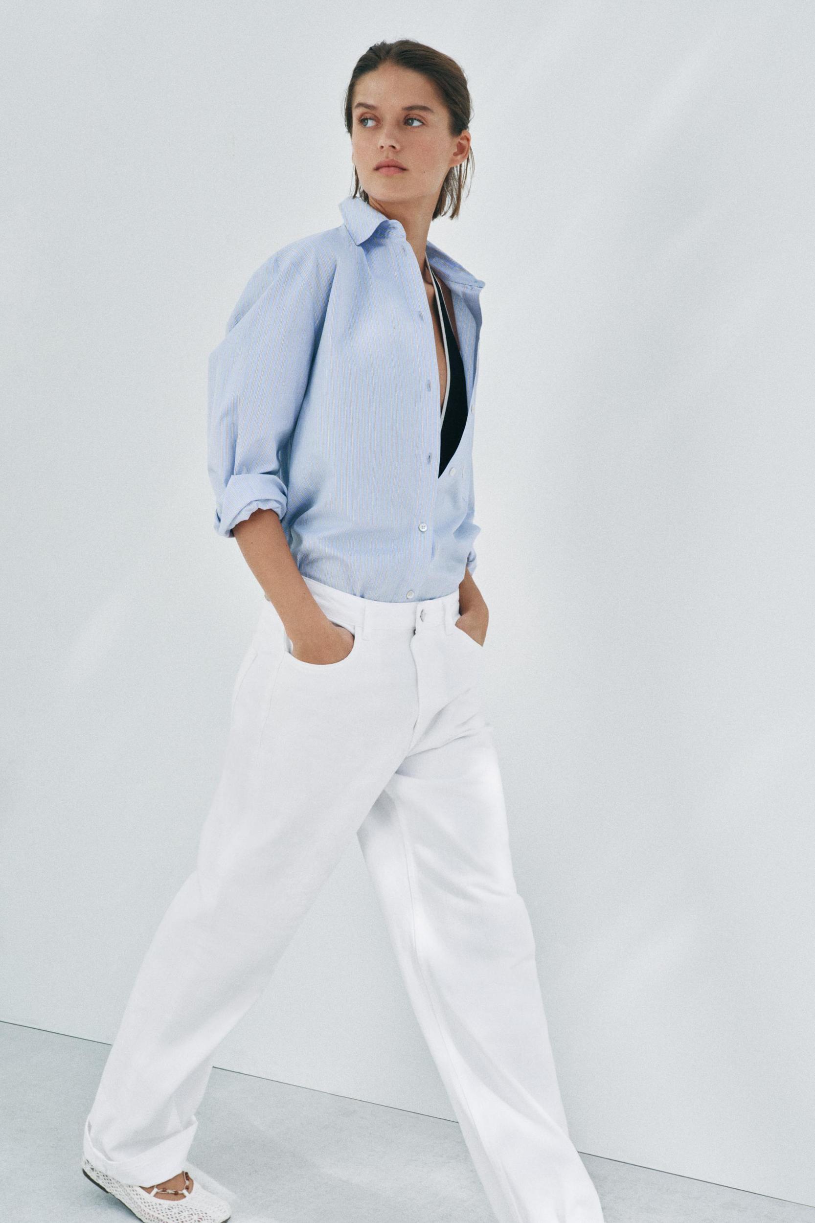 STRIPED OVERSIZE SHIRT ZW COLLECTION Product Image