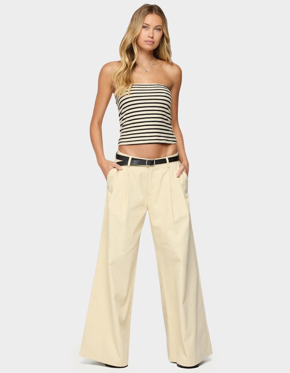 EDIKTED Odora Striped Tube Top - WHITE Product Image