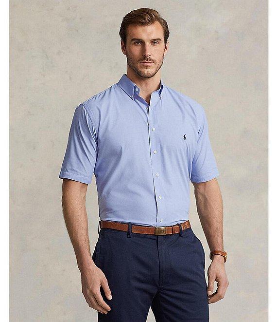 Polo Ralph Lauren Big & Tall Twill Performance Stretch Short-Sleeve Woven Shirt Product Image