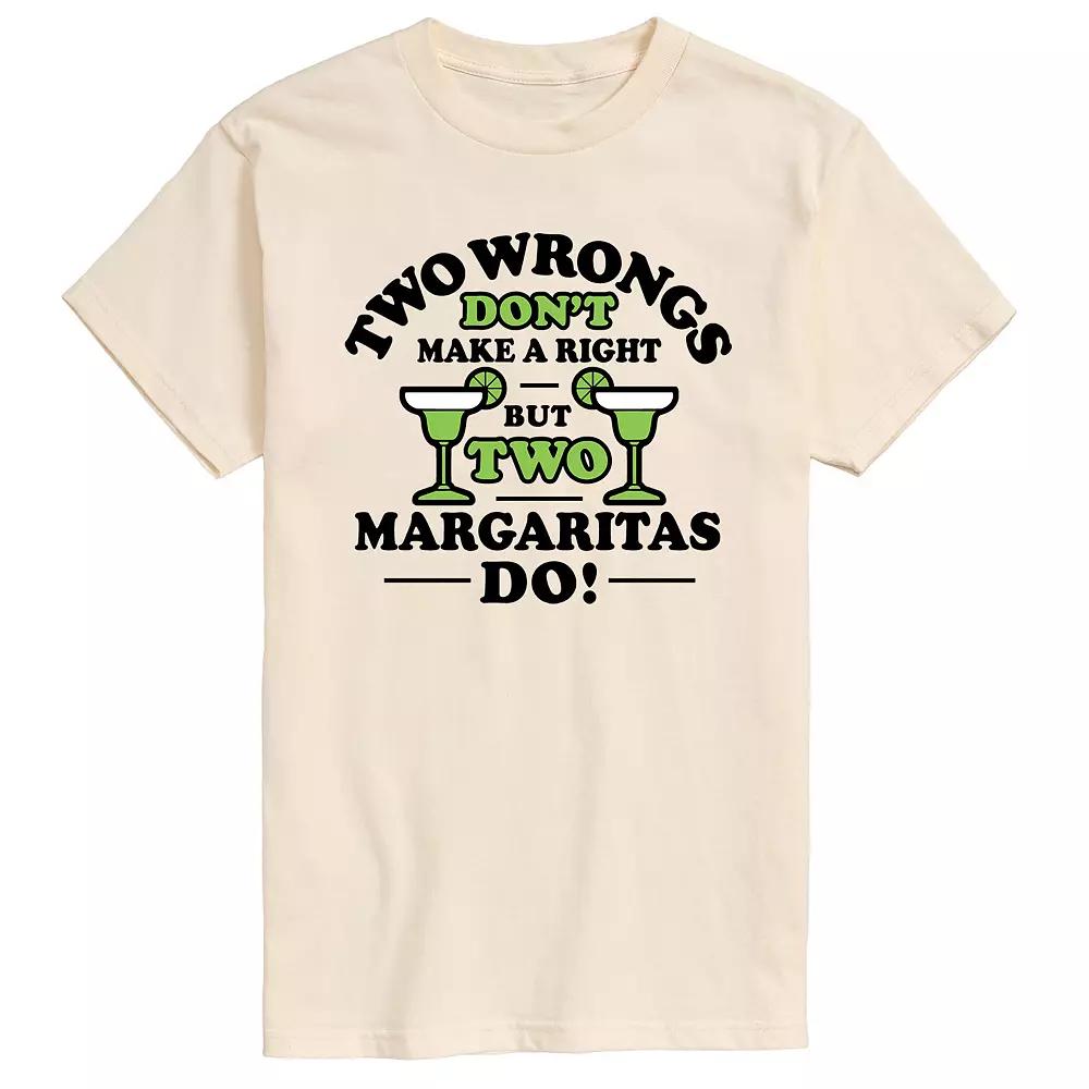 Men's Two Wrongs Right Margaritas Graphic Tee,  Product Image