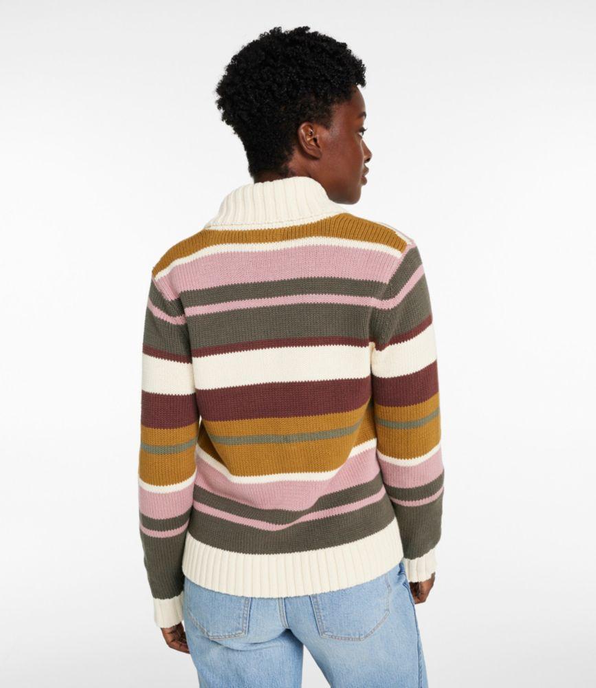 Women's Signature Original Cotton Sweater, Shawl Cardigan Stripe Product Image