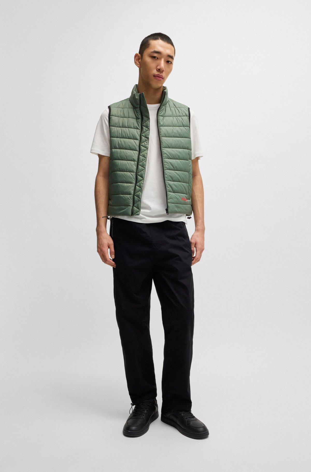 Water-repellent slim-fit gilet with logo detail Product Image