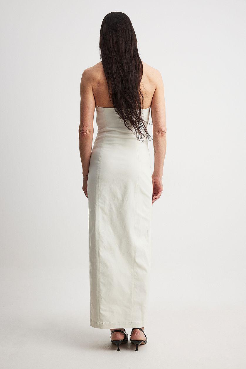 Double Breasted Bandeau Midi Dress Product Image