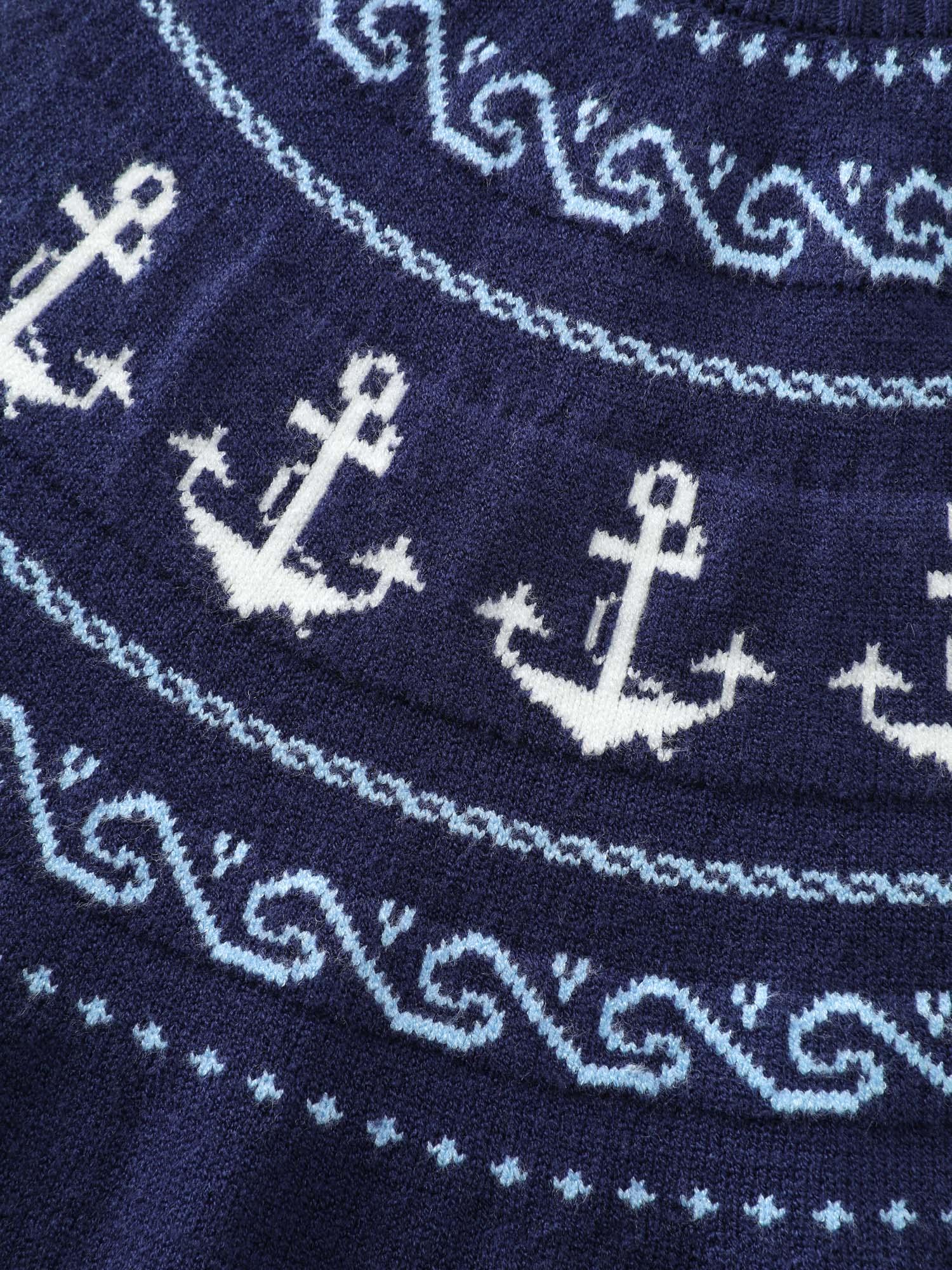 Fair-Isle Nautical Elements Jacquard Pullover Female Product Image