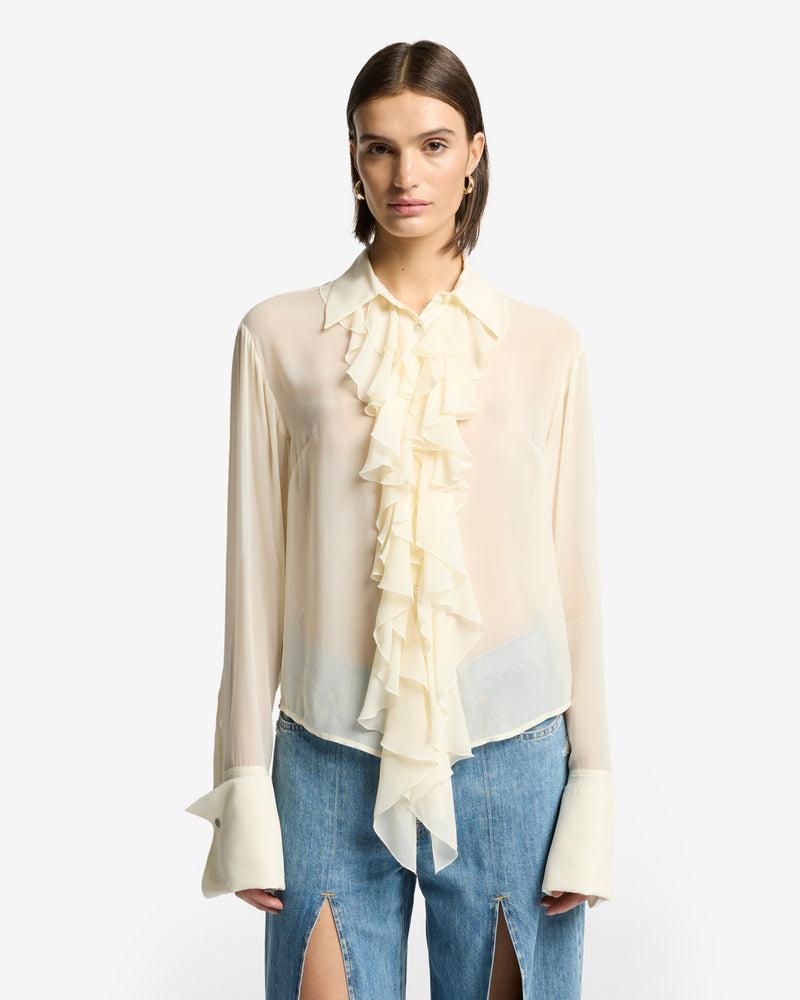 Silk Ruffle Shirt Product Image