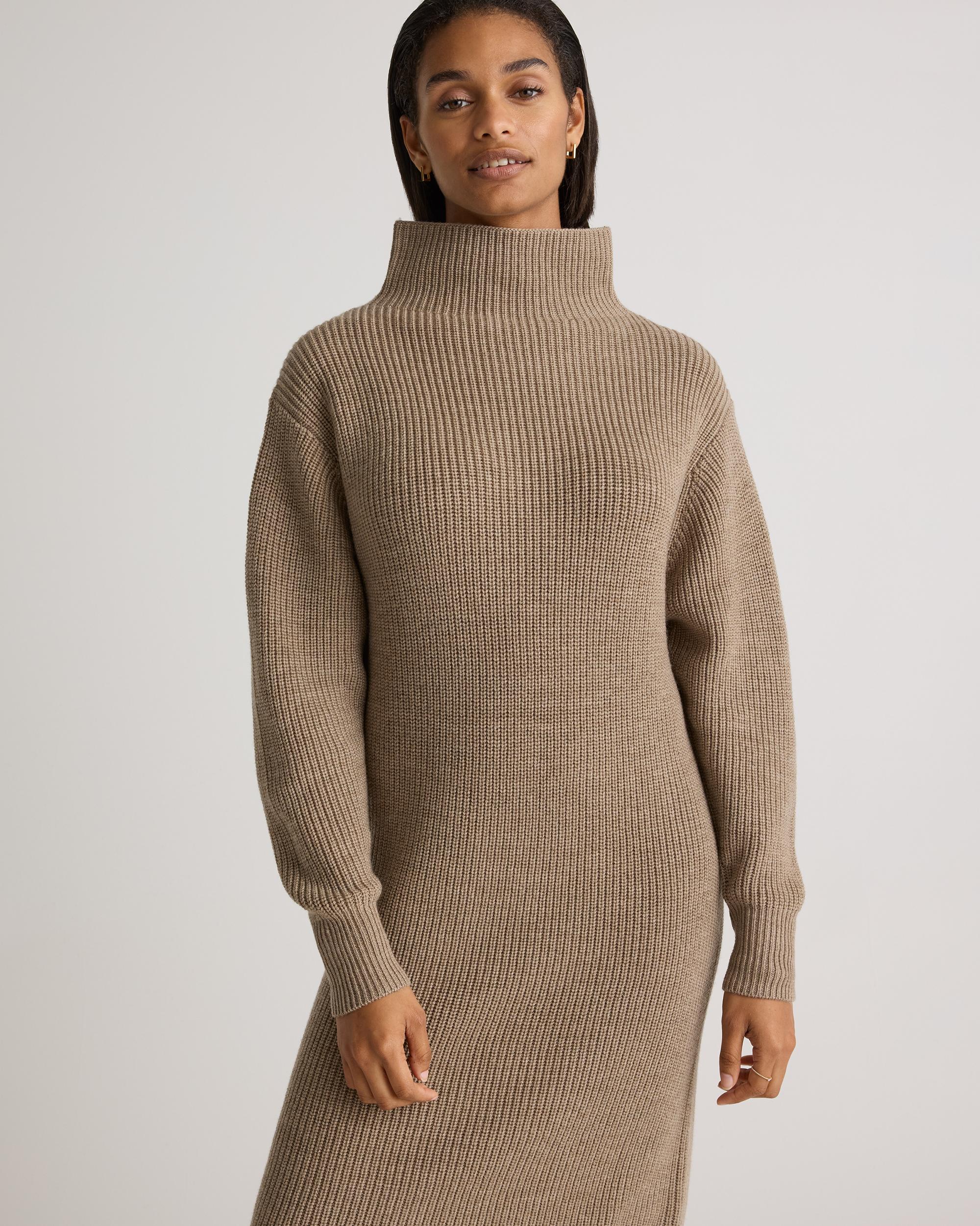 Quince | Women's Australian Merino Wool Relaxed Turtleneck Sweater Dress Product Image