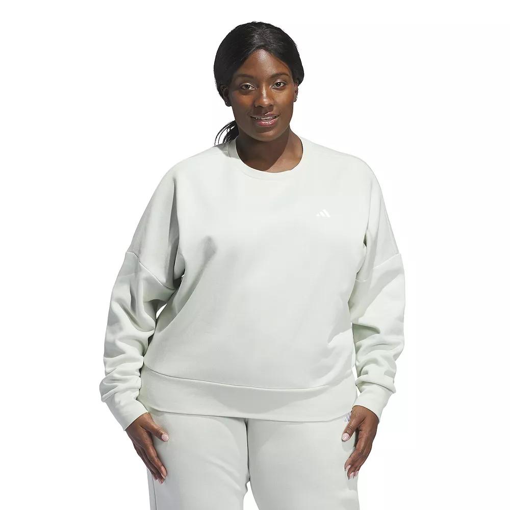 Plus Size adidas Essentials Feel Cozy Sportswear Sweatshirt, Women's, Size: 3XL, Linen Green Product Image