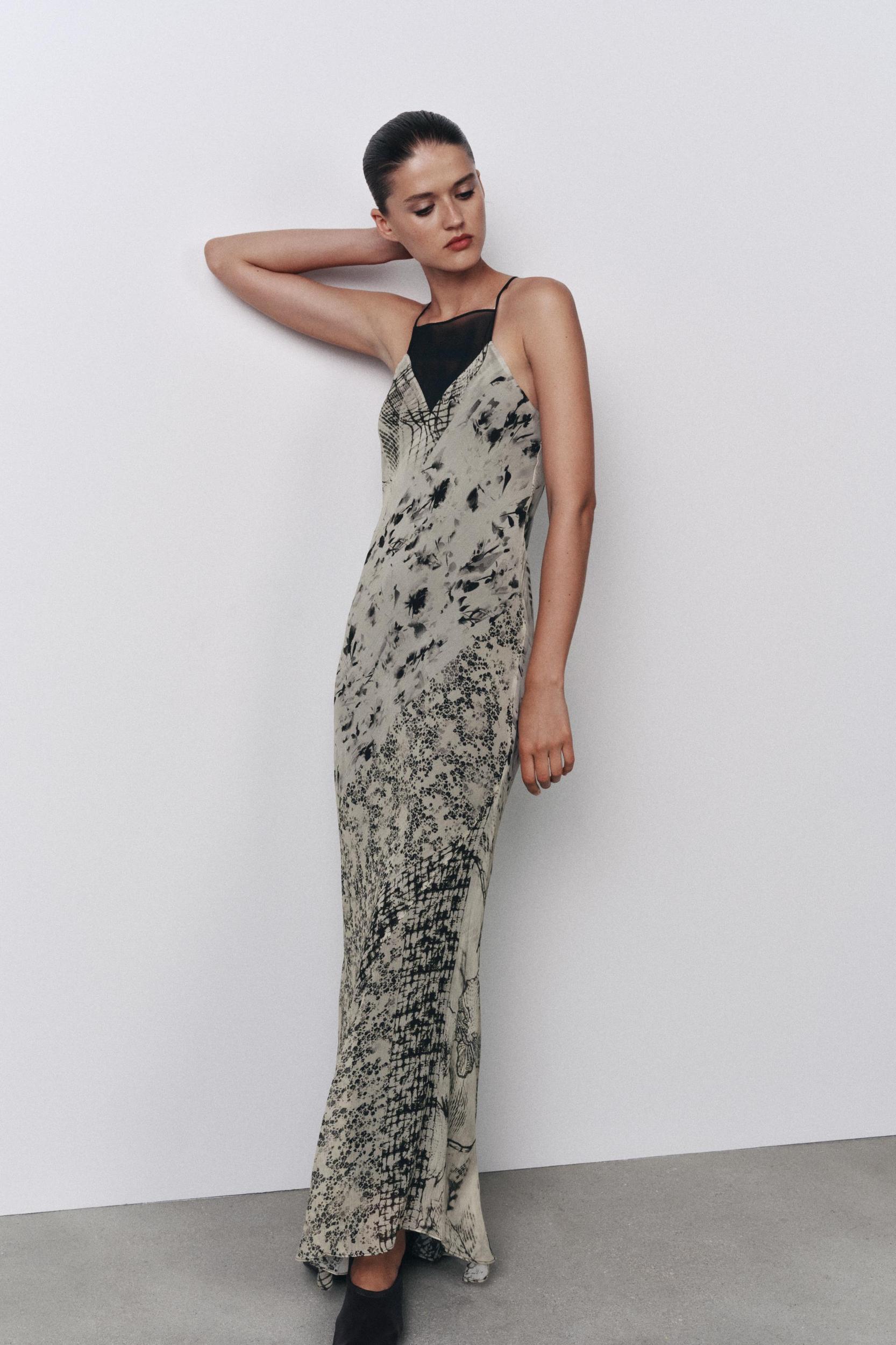 LONG PRINTED DRESS Product Image