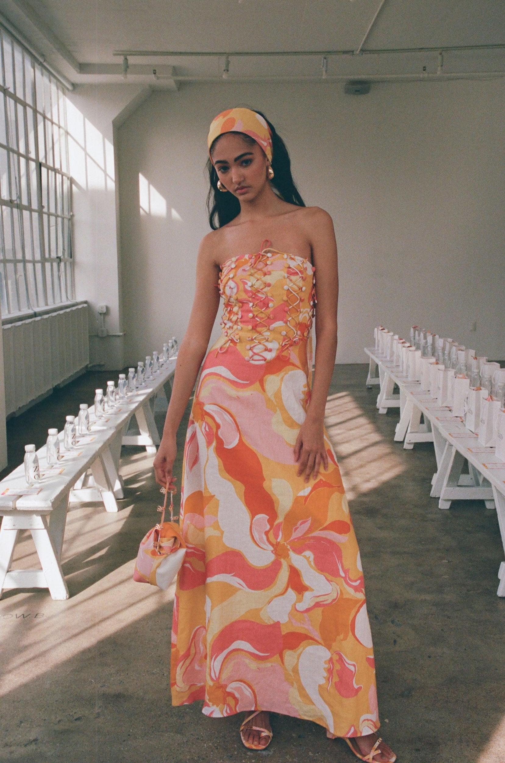 Kahlo Dress - Calista Sunset Product Image
