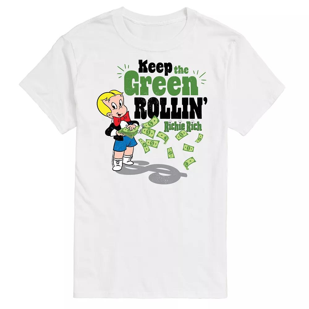 Men's Richie Rich Keep Green Rollin' Graphic Tee,  Product Image