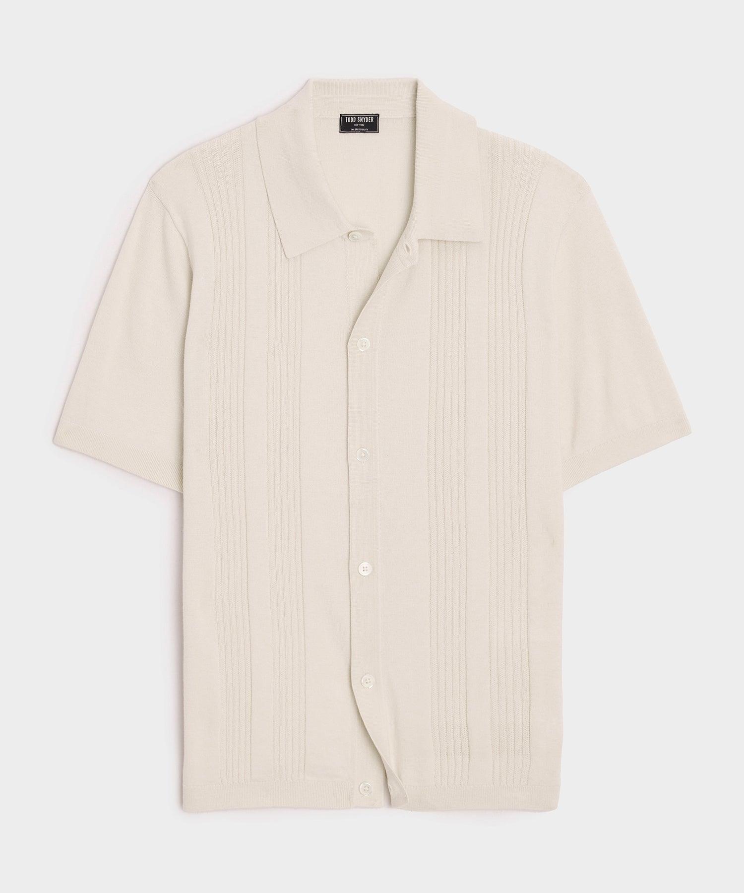 Cropped Silk-Cotton Sweater Polo Product Image