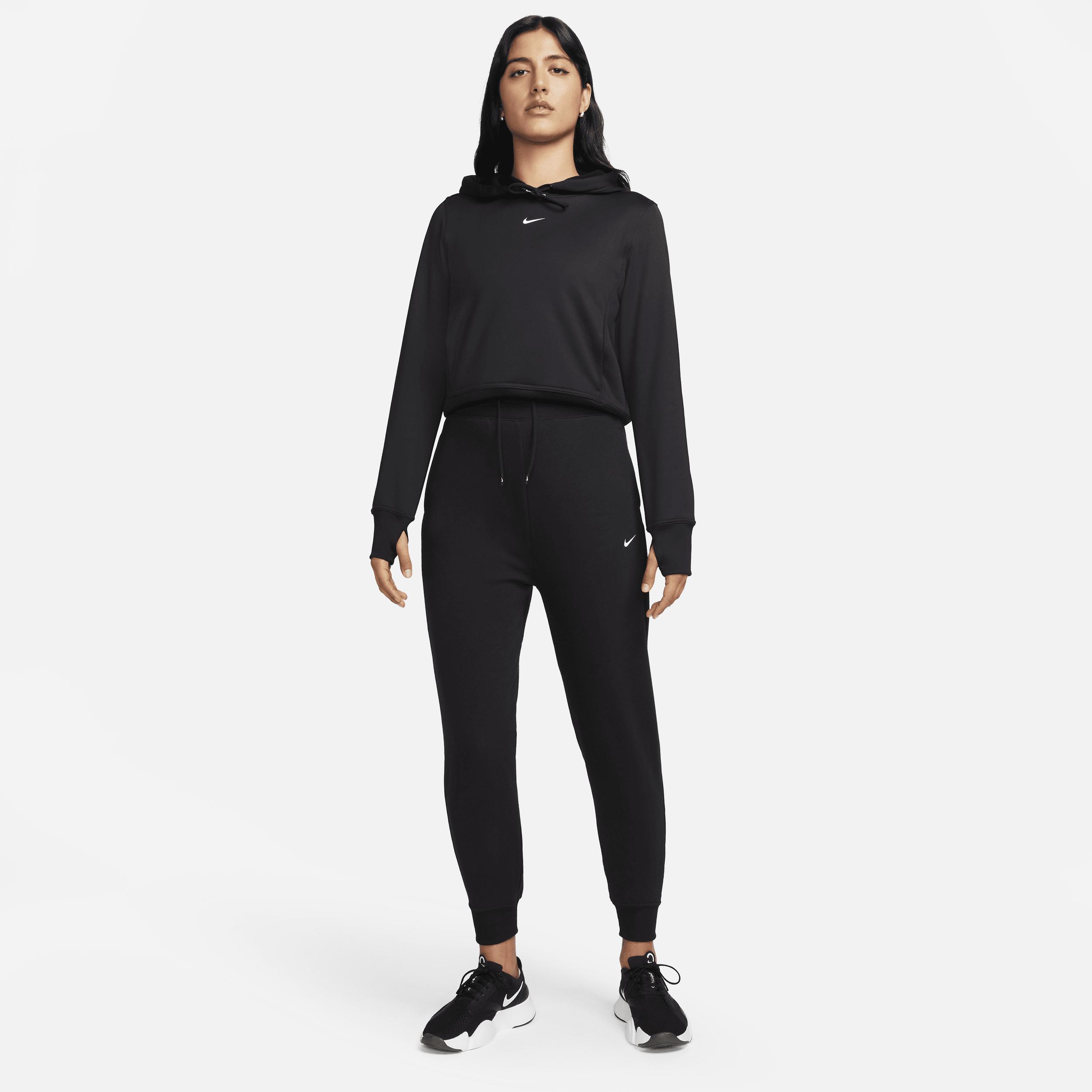Nike Womens Dri-FIT One High-Waisted 7/8 French Terry Jogger Pants | FB5434-010 Product Image