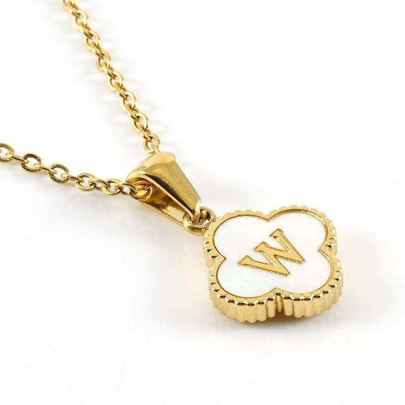 Clover Initial Necklace Product Image