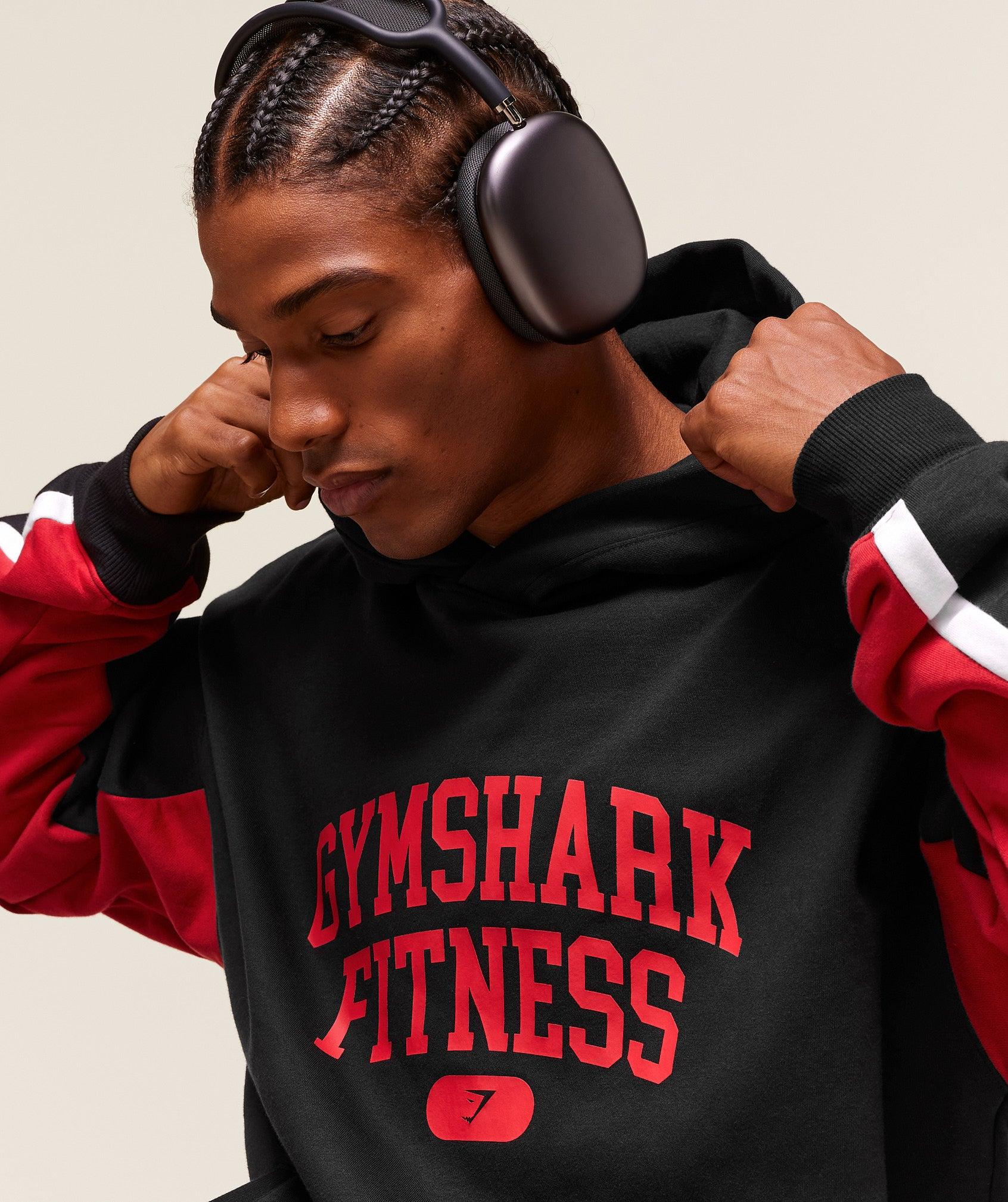 Gymshark Campus Hoodie - Black Male Product Image