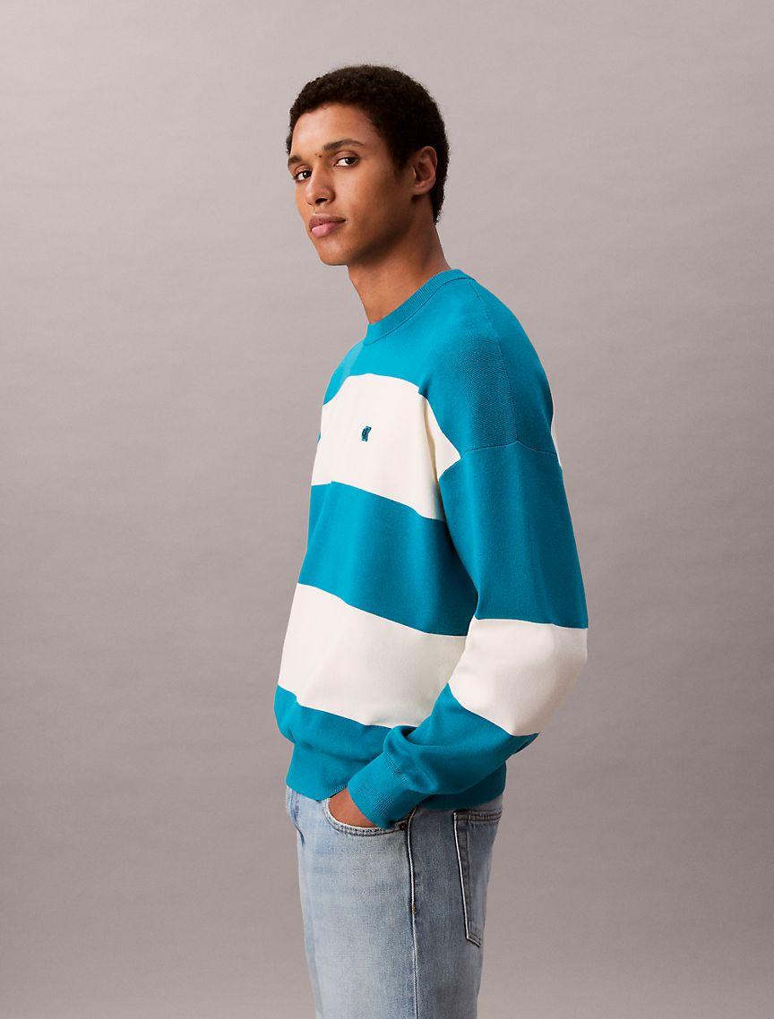 Tech Knit Stripe Relaxed Sweater Product Image