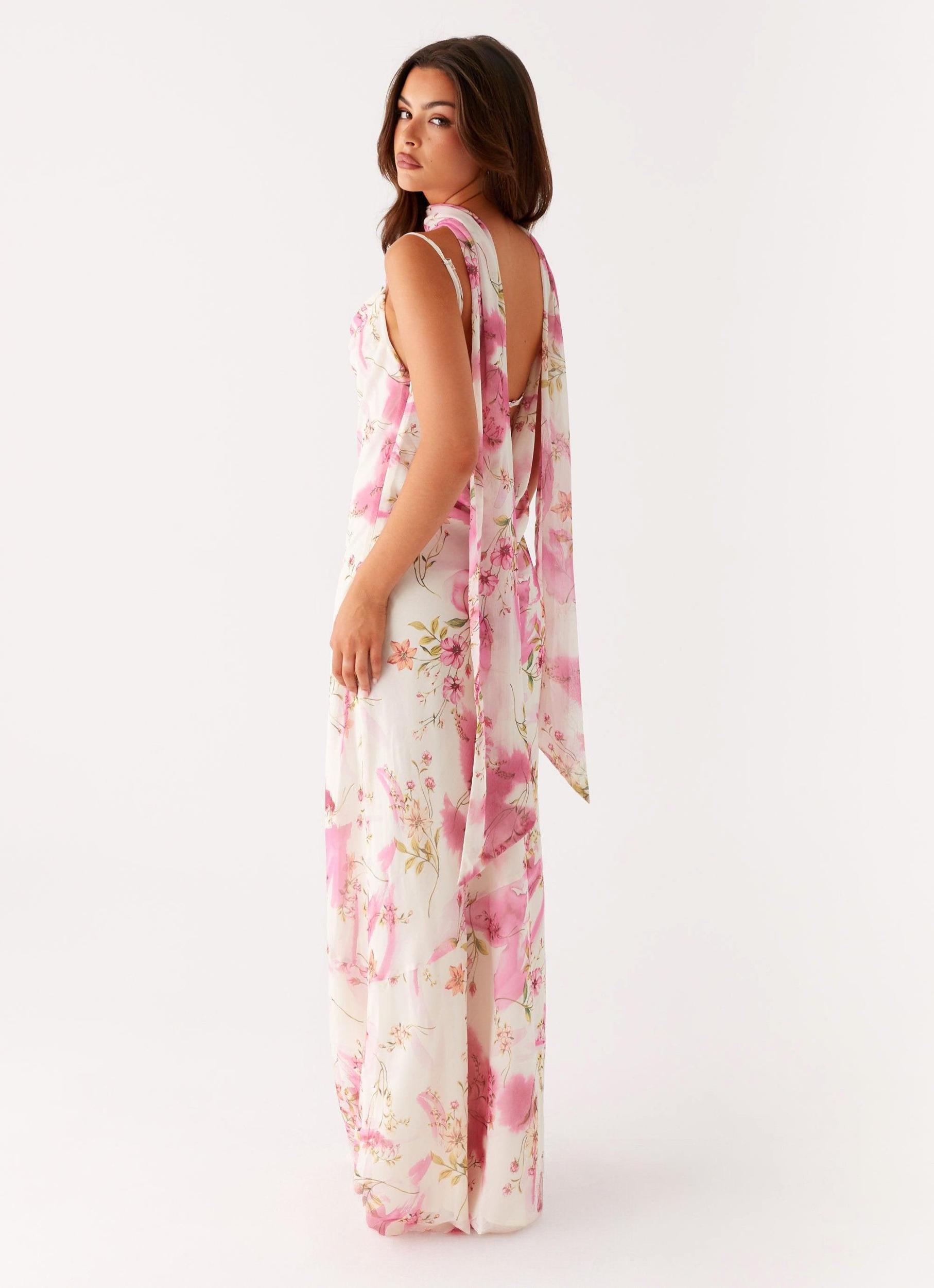 Spencer Maxi Dress - Ivory Floral Print Product Image