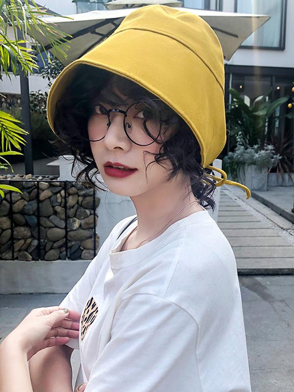 Going Out Solid Color Sun Protection Fisherman Hat Product Image