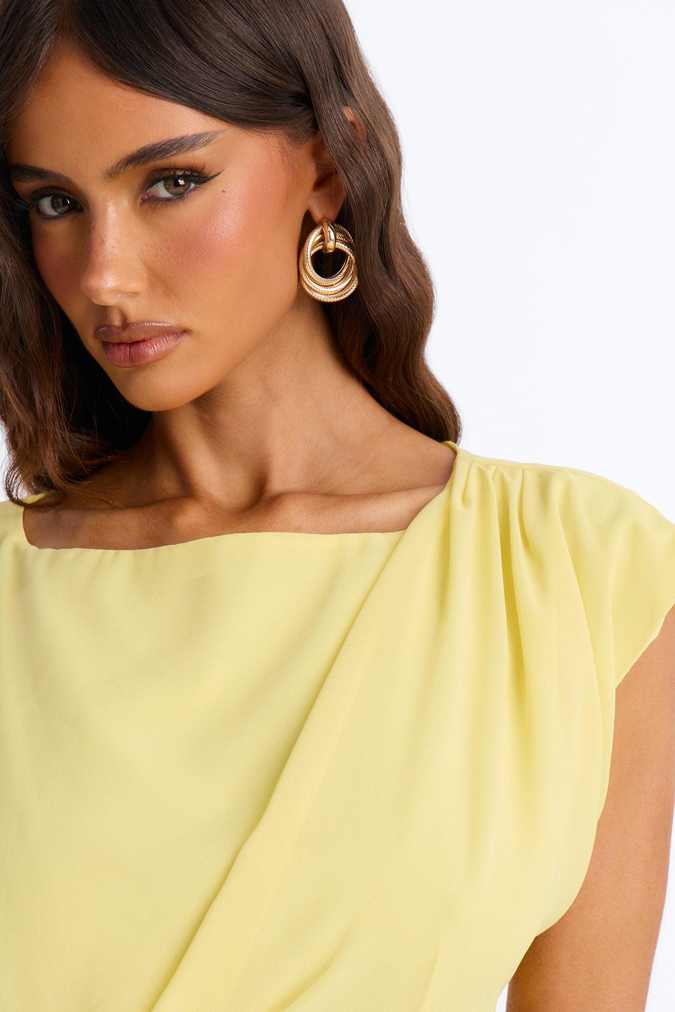 Sorrento Summer Chiffon Maxi Skirt Set - Yellow Female Product Image