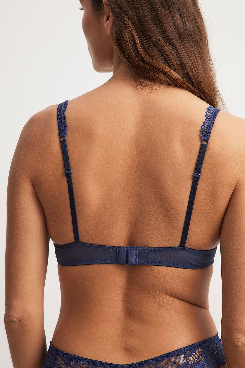 Wide Strap Lace Balconette Bra Product Image