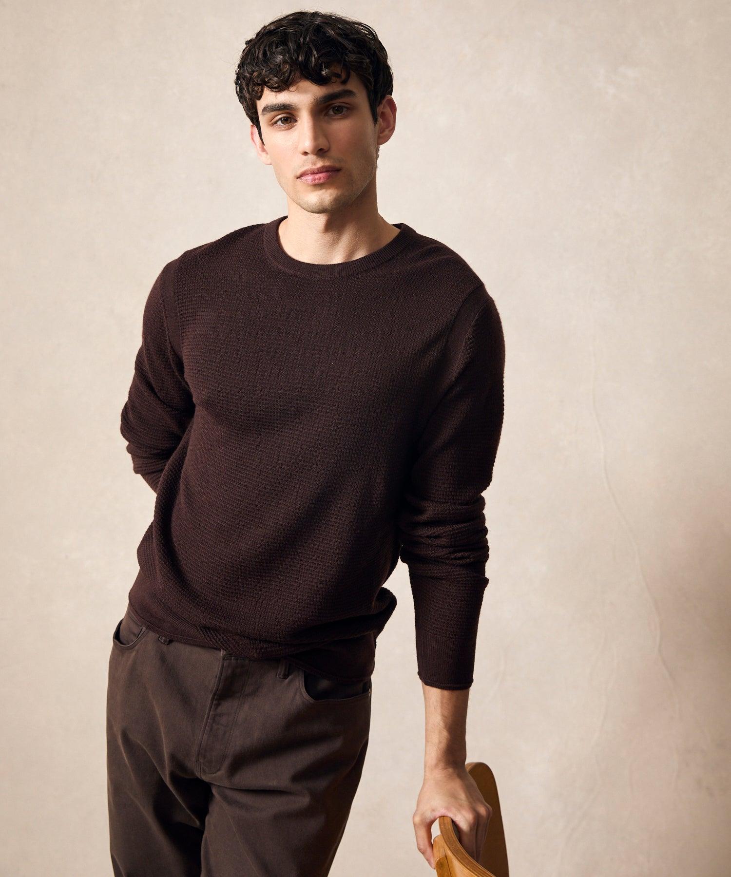 Merino Waffle Crew Product Image