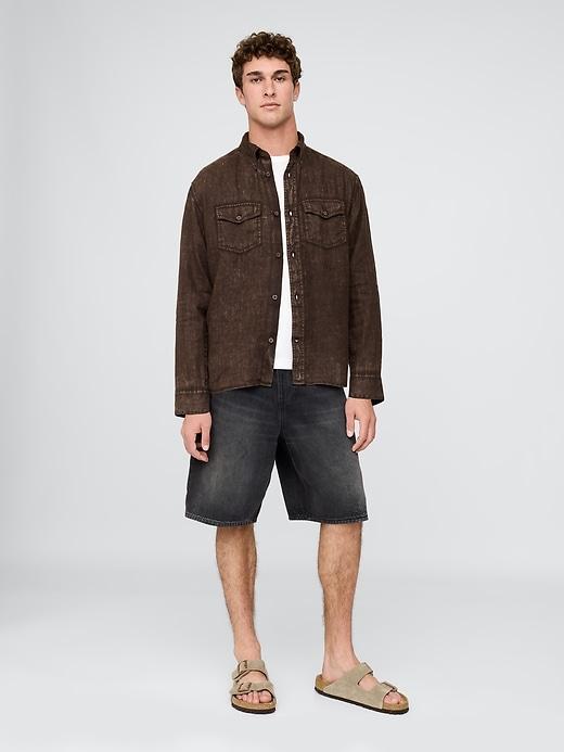 100% Linen Classic Shirt Product Image