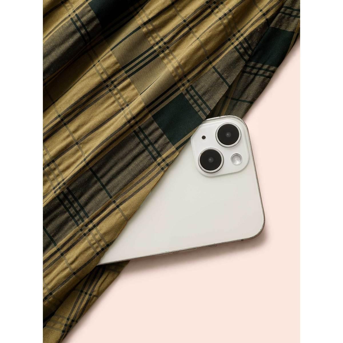 Plus Size Wrinkle-Treated Waist-Defining Midi Dress Olive Women Resort Texture Non Sleeveless Curvy BloomChic 26/4X Product Image