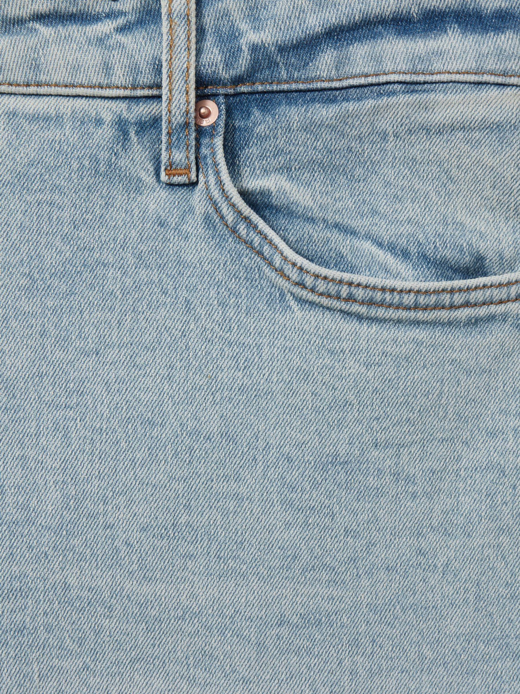 Petite Wide Leg Jeans in Light Blue Product Image