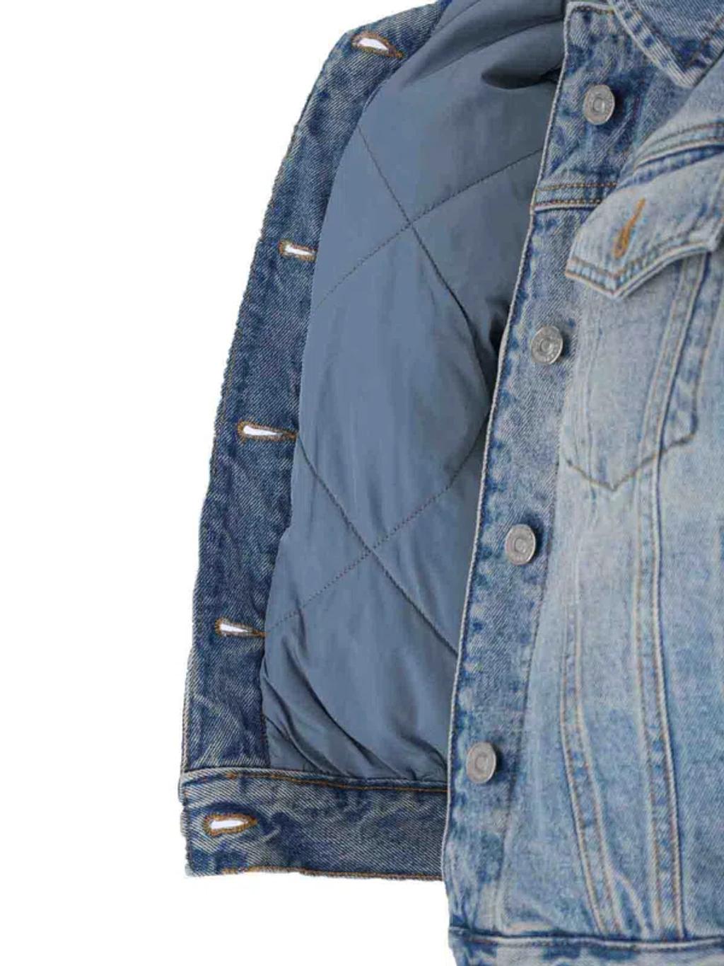 VICTORIA BECKHAM Padded Denim Jacket In Blue Product Image
