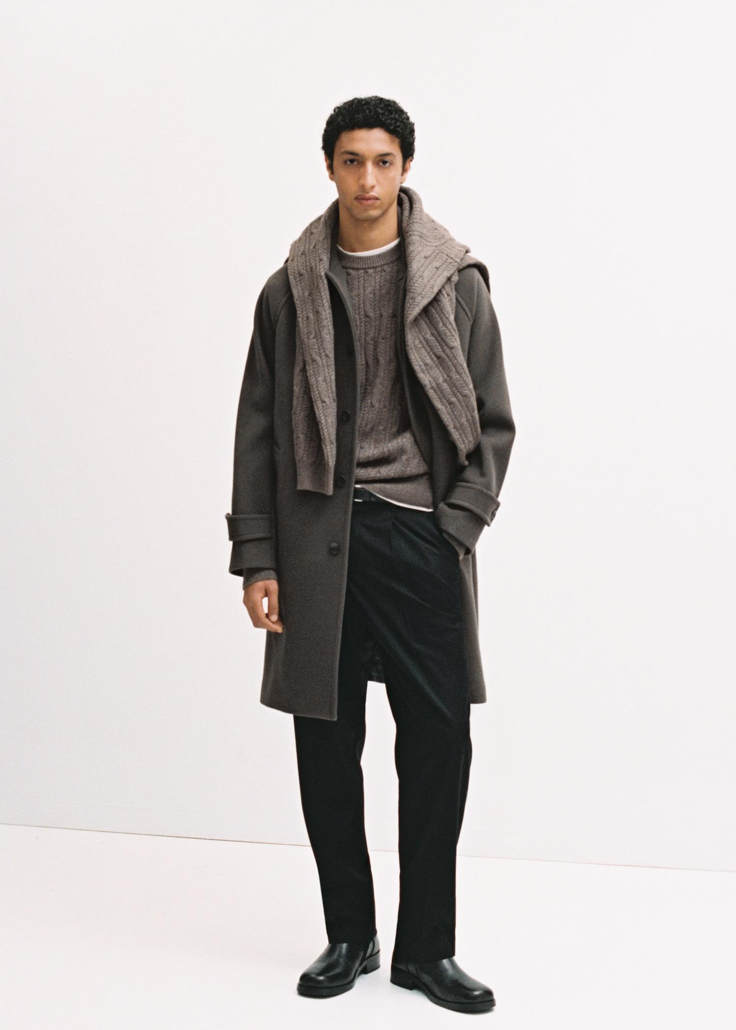 Braided knitted sweater - Men | MANGO USA Product Image