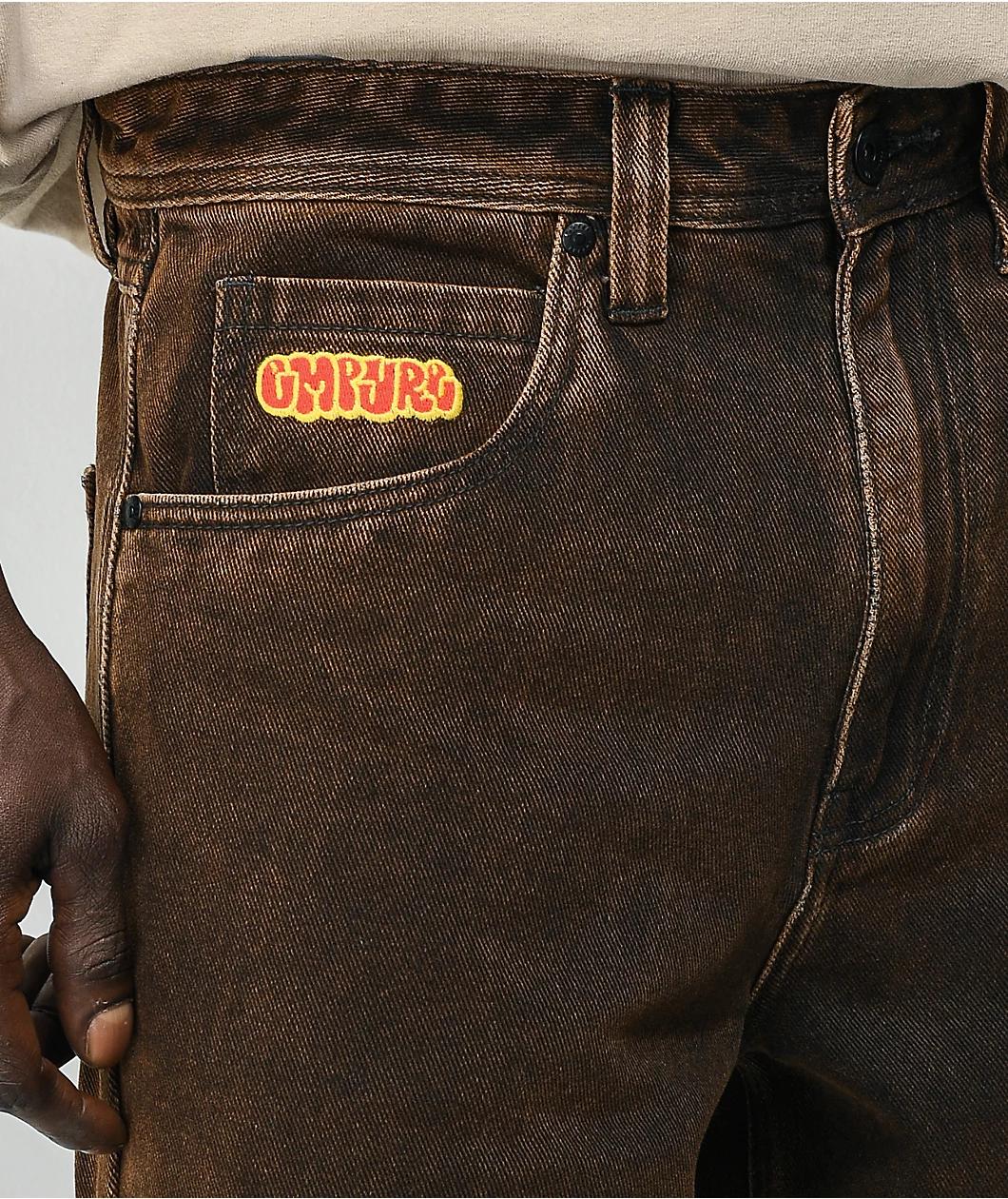 Empyre Loose Fit Brown Wash Denim Skate Jeans Product Image