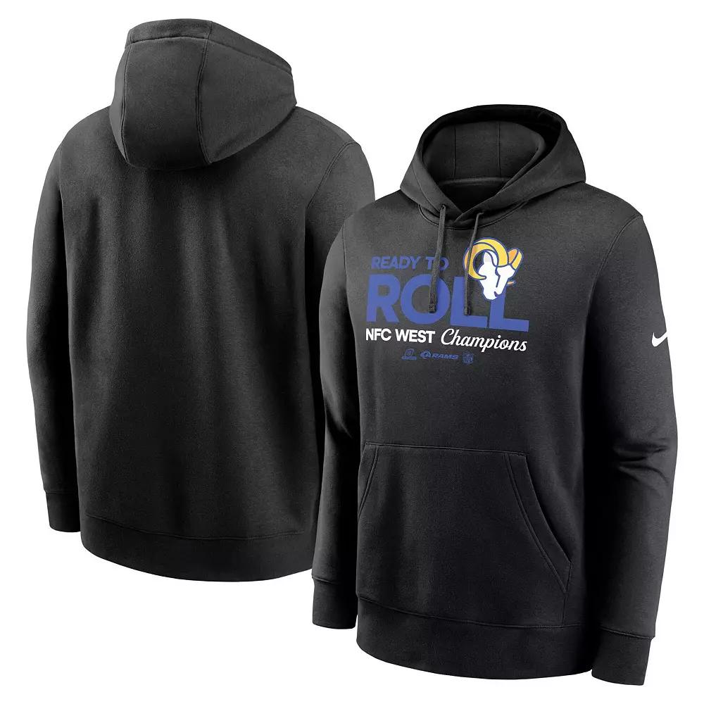 Men's Nike Black Los Angeles Rams 2024 NFC West Division Champions Locker Room Trophy Collection Pullover Hoodie, Size: Large Product Image