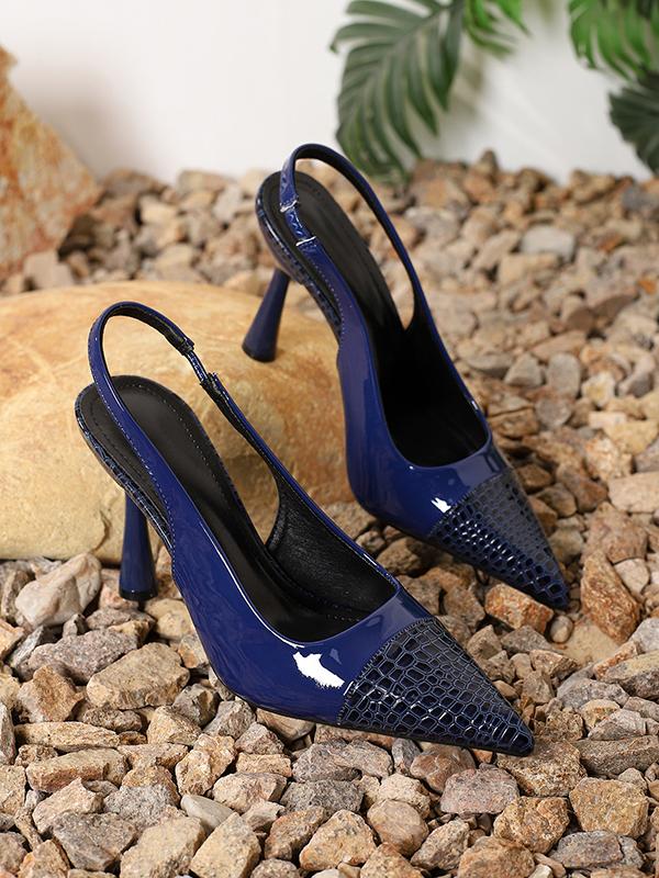 Pointed-Toe Split-Joint Pumps Slider Sandals Product Image
