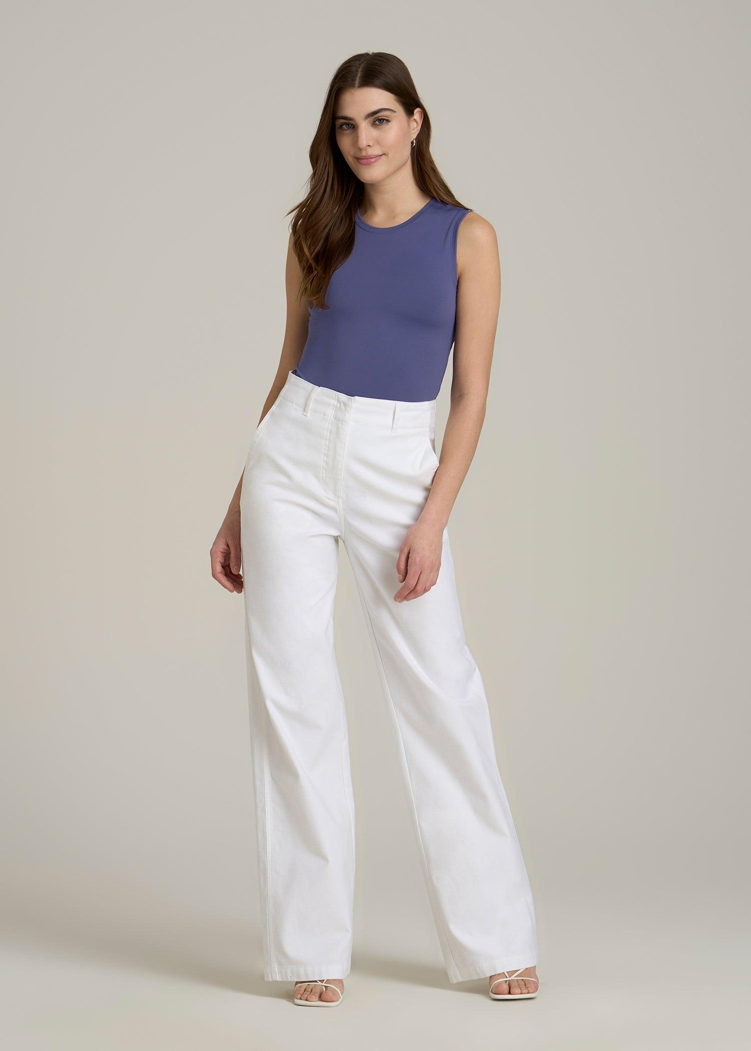 Sleeveless Crewneck Bodysuit for Tall Women in Future Dusk Female Product Image